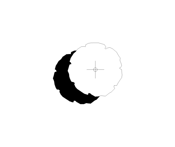 Deciduous Tree Large Style 4 Plan View CAD Block. Free DWG AutoCAD Imperial drawing available to download