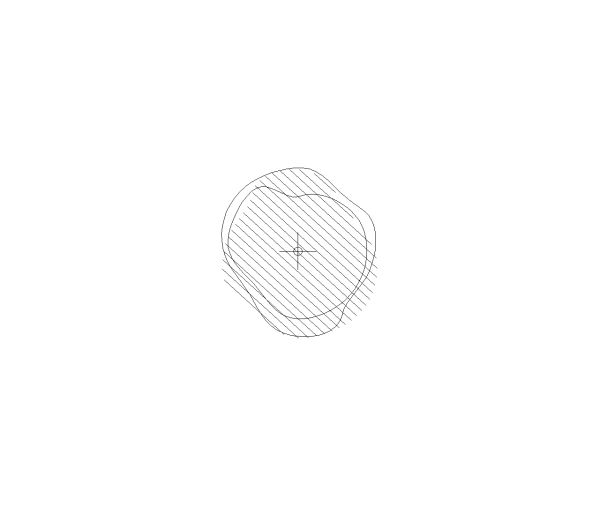 Evergreen Tree Large Style 2 Plan View CAD Block. Free DWG AutoCAD Imperial drawing available to download