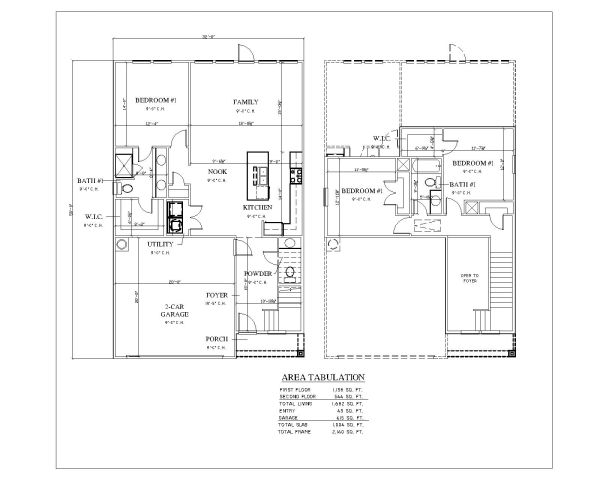 2 Car Garage Design Plan_2 for 2 & 3 Bed House with Lounge
