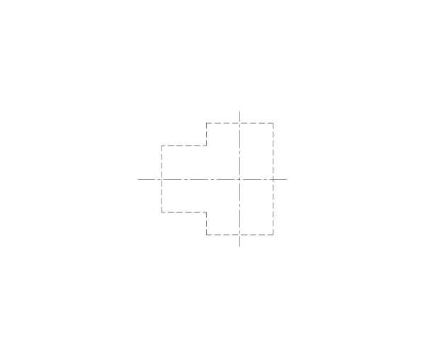 Wheelchair T-Turn Space CAD Block. Free DWG AutoCAD Imperial drawing available to download