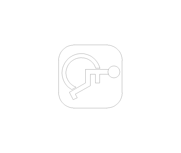 International Symbol of Accessibility ISA CAD Block. Free DWG AutoCAD Imperial drawing available to download