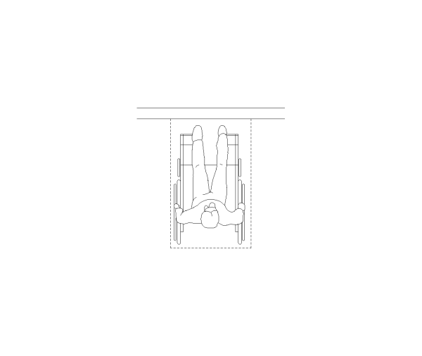 ADA Forward Reach Range Diagram CAD Block. Free DWG AutoCAD Imperial drawing available to download