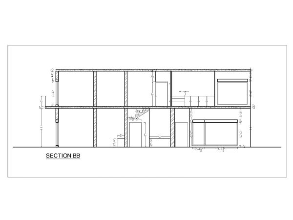 Free AutoCAD 2D Editable Drawings for 3BHK Design with Dining & Car porch Section_ 2
