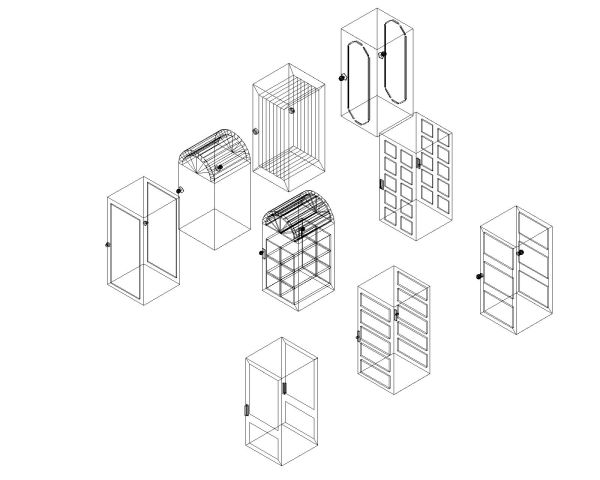 Free AutoCAD 3D Editable Drawings of Lockers