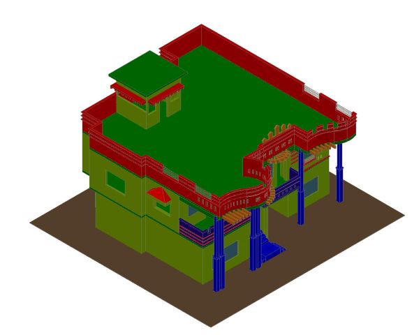 Free AutoCAD 3D Models for Multistoried Residential & Commersial Building OP_ 11