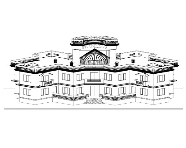 Free AutoCAD 3D Models for Multistoried Residential & Commersial Building OP_ 8