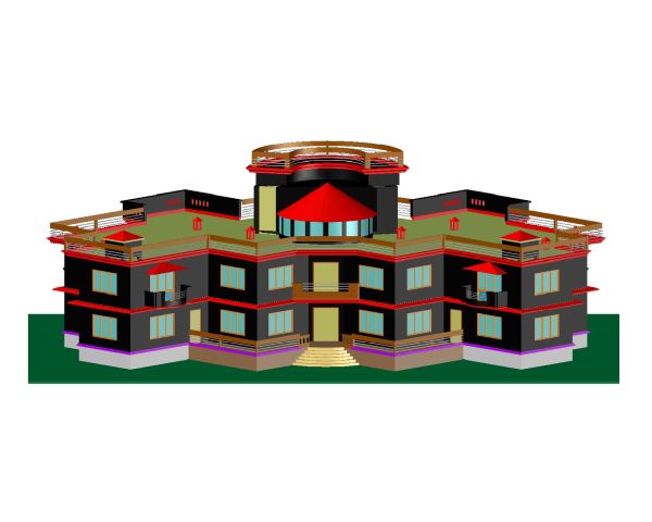 Free AutoCAD 3D Editable Drawings of Villa Design_ 1