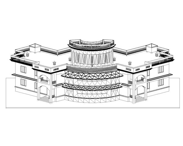 Free AutoCAD 3D file for Villa Design - 3 - 8