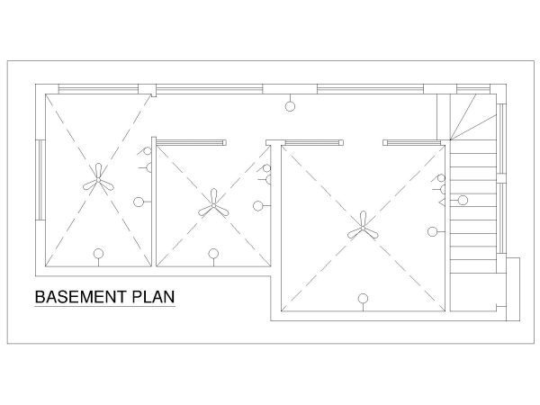 Free AutoCAD 2D Editable Drawings for 4BHK House with Car Porch Basement Electrical Plan_ 3