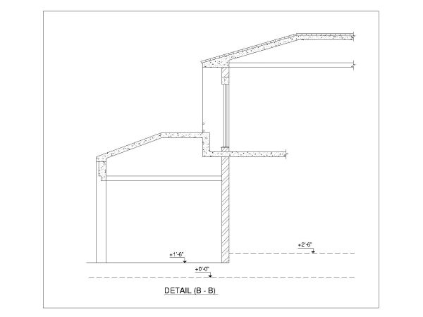 Free AutoCAD 2D Editable Drawings for 4BHK House Design with Car Porch Section_1