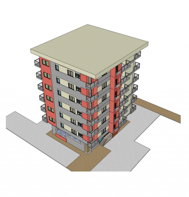 Residential apartments Sketchup model