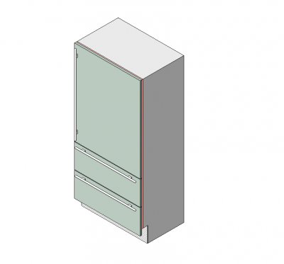 Integrated fridge Revit family