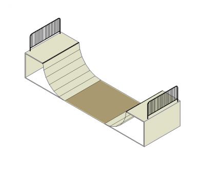 Skate park ramp Revit family 