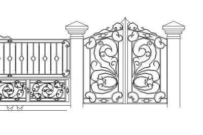 Clôture Périmètre & Gate dwg