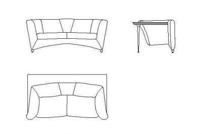Liebe Sitz Sofa 2D dwg