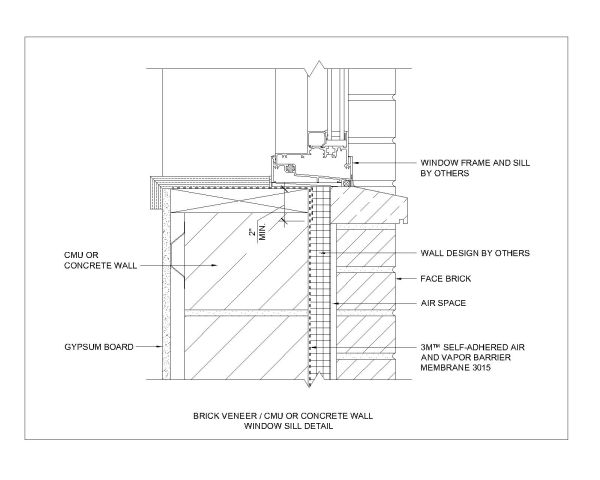 Free AutoCAD 2D Drawings of Concrete Wall Window Sill Details