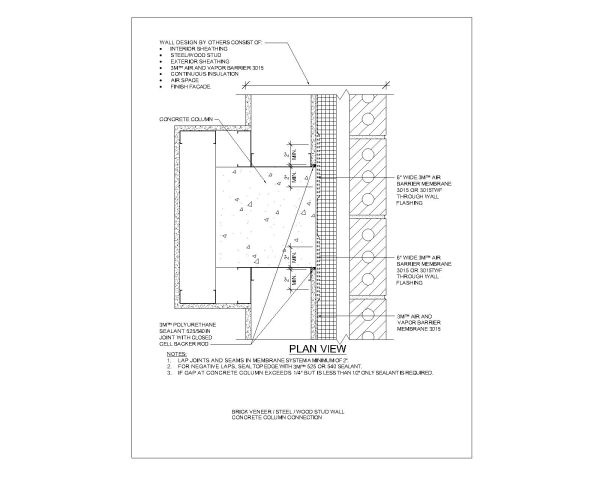 Free AutoCAD 2D Drawing for Wood Stud Wall Steel Column Connection-1