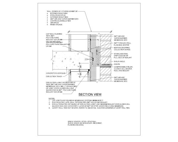 Free AutoCAD 2D Drawing for Brick Veneer Or Steel Or Wood Stud Wall Shelf Angle-2