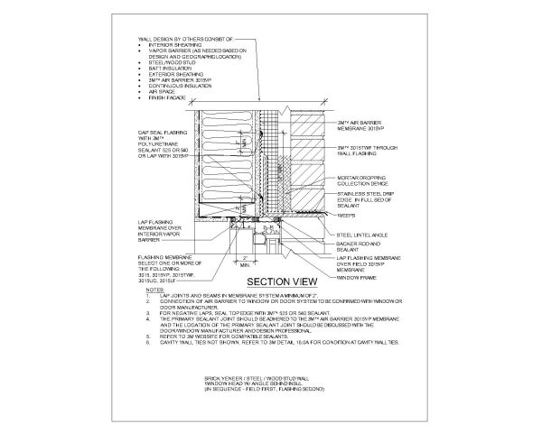 Free AutoCAD 2D Editable Drawings for Stud Wall Window Head with Angle Behind- 3