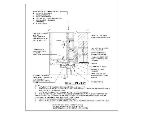 Free AutoCAD 2D Editable Drawings for Wood Stud Wall Window Head with Angle Front-1 