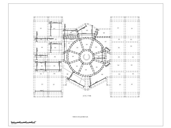Free AutoCAD 2D Editable Drawings for Multistoried Shopping Mall 3rd Floor Slab Reinforcement Plan