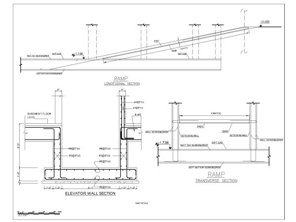 Free AutoCAD 2D Editable Drawings for Multistoried Shopping Mall Design Ramp Details