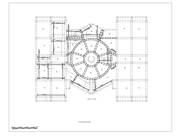 Free AutoCAD 2D Editable Drawings for Multistoried Shopping Mall Roof Slab Reinforcement Plan