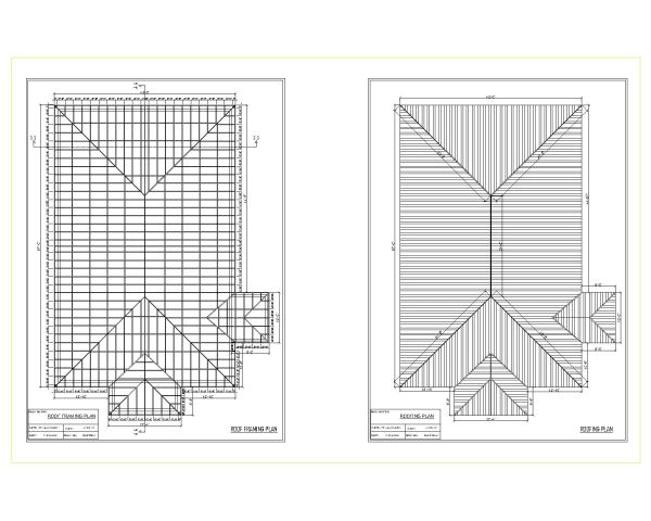 US Tinny House Detailed Roofing & Framing Plans, CAD Block – DWG AutoCAD Editable Drawing (Free Download)