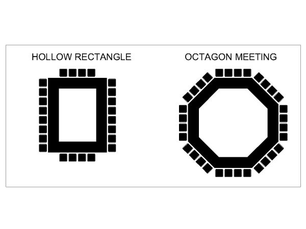 Free AutoCAD 2D Editable Drawings of Meeting Room Tables Setup_ 3