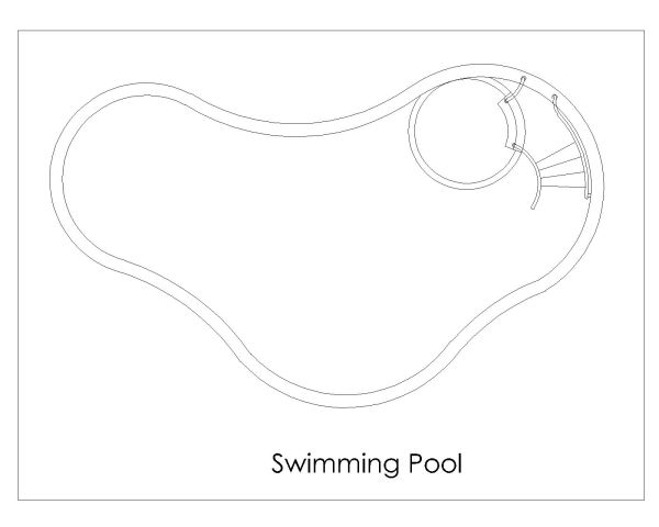 Free AutoCAD 2D Editable Drawings for American Style Swimming Pool Design