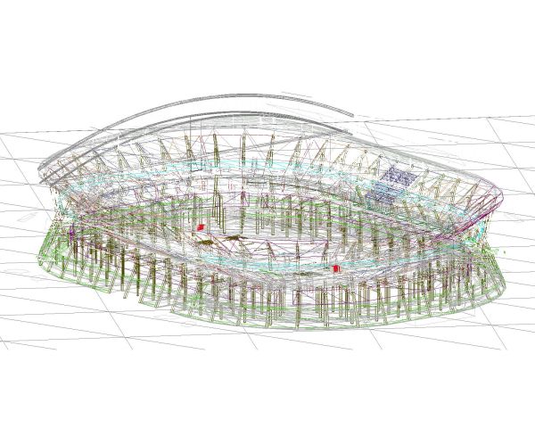 Free AutoCAD editable Drawing of Amsterdam-arena-stadium 3D View