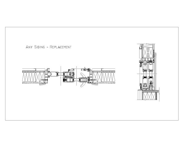 Free AutoCAD 2D Editable Drawings for Any Siding patio Door-1