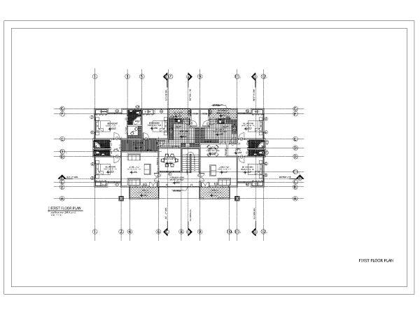 Free AutoCAD 2D Editable Drawings for Apartment for multiple Families Flates Floor plan - 1