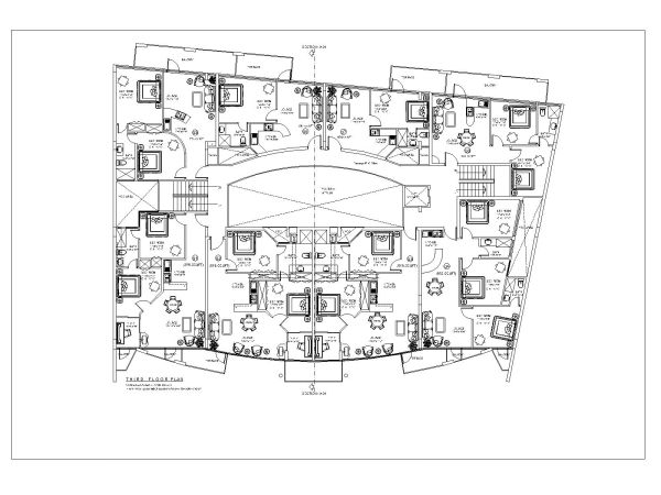 Free AutoCAD 2D editable Drawing of Apartments & Commercial Flats Third Floor Plan_7