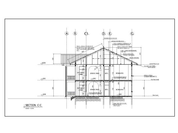 Free AutoCAD 2D editable sectional Drawing of Small Families apartment set - 12
