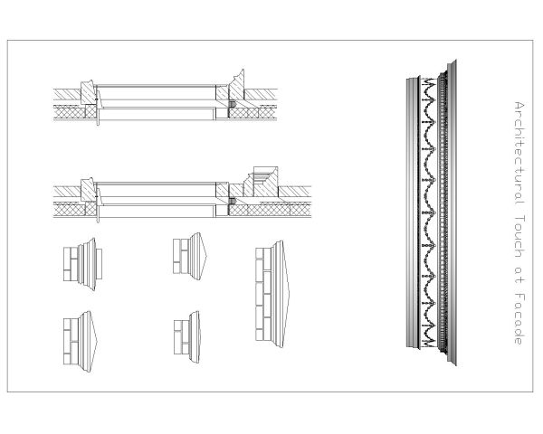 Free AutoCAD 2D Editable Drawings for Architectural Decoration Arts for Facades - 24