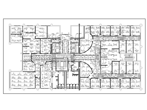 Free AutoCAD 2D Editable Drawings for Commercial Bank 2nd Floor Lighting Plan_ 4