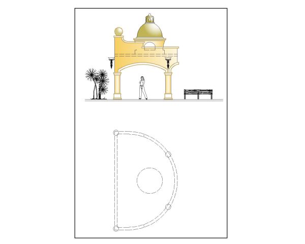 Free AutoCAD 2D Editable Drawings for Canopies Design for Parks & Open Area_ 4