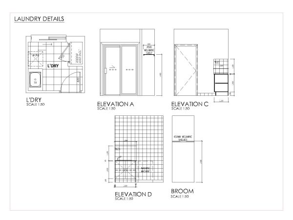 Free AutoCAD Drawings for Australian Smart House Design Laundry Details_1