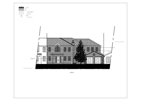Free AutoCAD Australian Style Hilly Houses Elevation_1