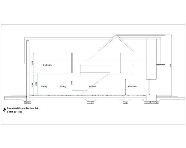 Free AutoCAD files for Section_A-A, Australian House