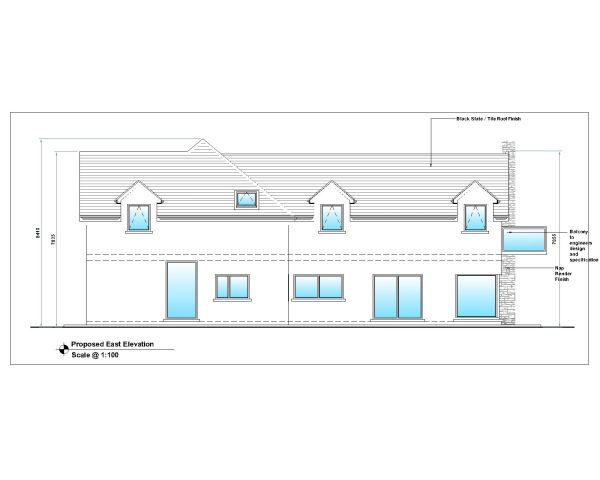 Free EAST ELEVATION of AUSTRALIAN STYLE HOUSE