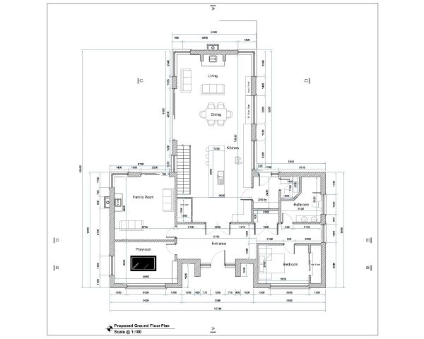 Free AutoCAD file for Ground Floor Tinny House Europen.
