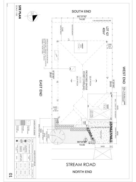 Free AutoCAD 2D Editable Drawings for Tinny Houses Detailed Site Plan