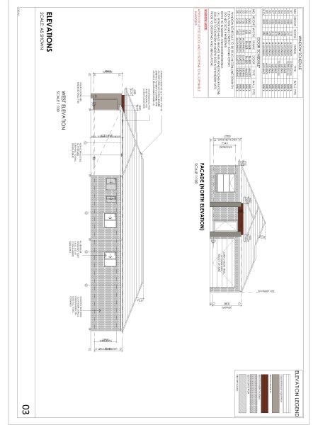 Free AutoCAD 2D Editable Drawings for Tinny Houses Detailed Elevations Front & Right Sides