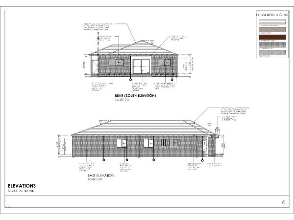 Free AutoCAD 2D Editable Drawings for Austrialian Style Sloping Roof Elevation-04