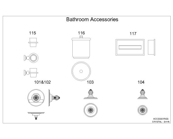 Free AutoCAD file for Bathroom Accessories 002