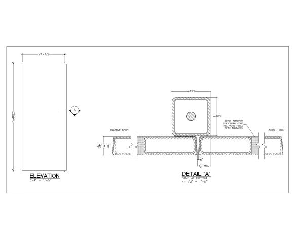 Free AutoCAD 2D Editable Drawings for Blast Resistant Steel Door Structural Astragal - 2