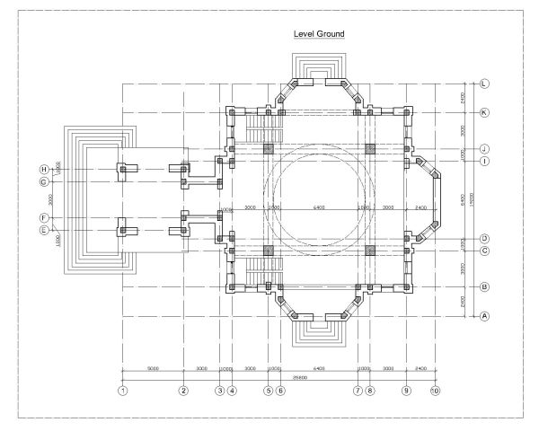 Free AutoCAD 2D Drawing Church Design Layout Plan OP_1