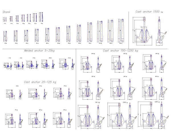 boat_anchor-Model Architectural Drawing. CAD block in DWG format free download.